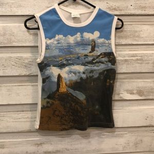 🎉3/15$ sleeveless printed top size Xs/S